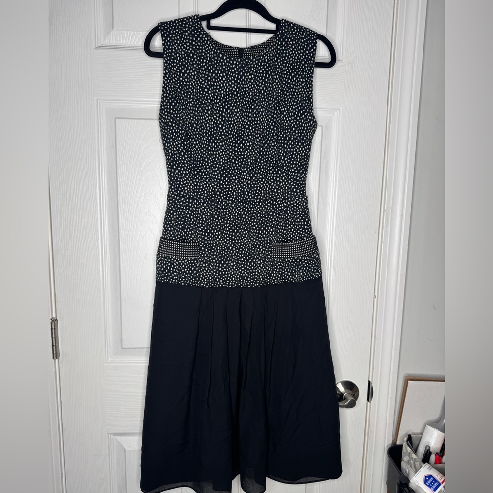 PITCHOUGUINA drop‎ waist wool blend mixed media dress size 14